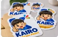 Stiker potong bentuk maskot KAIRO