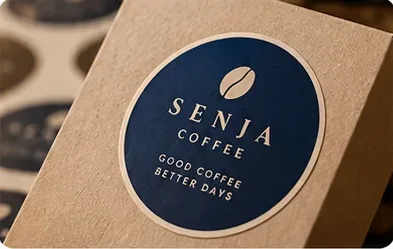 Label kemasan Senja Coffee